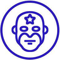 Icono representativo de un super héroe.